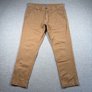 Barbour Neuston Twill Chino Pants Mens 38x32 (Fits 36x31) Tan MTR0465SN32
